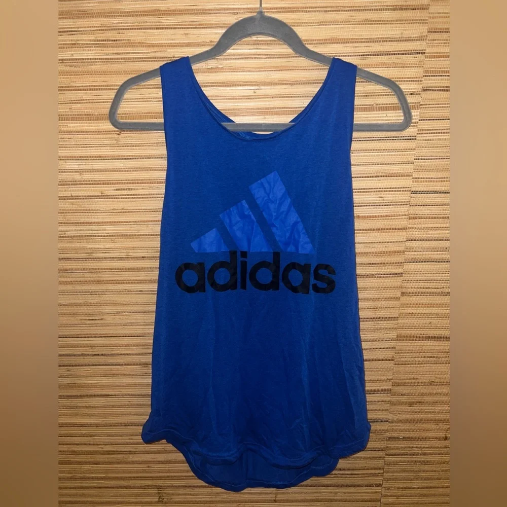 Blue Adidas Razorback Tank Top - Picture 3 of 8